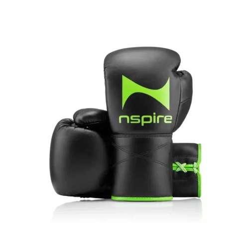 NSPIRE Lace-Up Microfiber bokshandschoenen zwart/groen