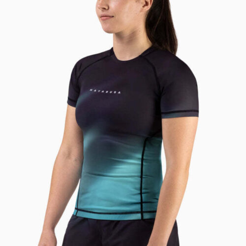 Hayabusa Apex Nova rashguard dames korte mouw teal
